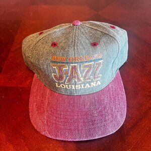 Vintage New Orleans Jazz Louisiana Cap By Headmost ‎ Adjustable Hat retro style